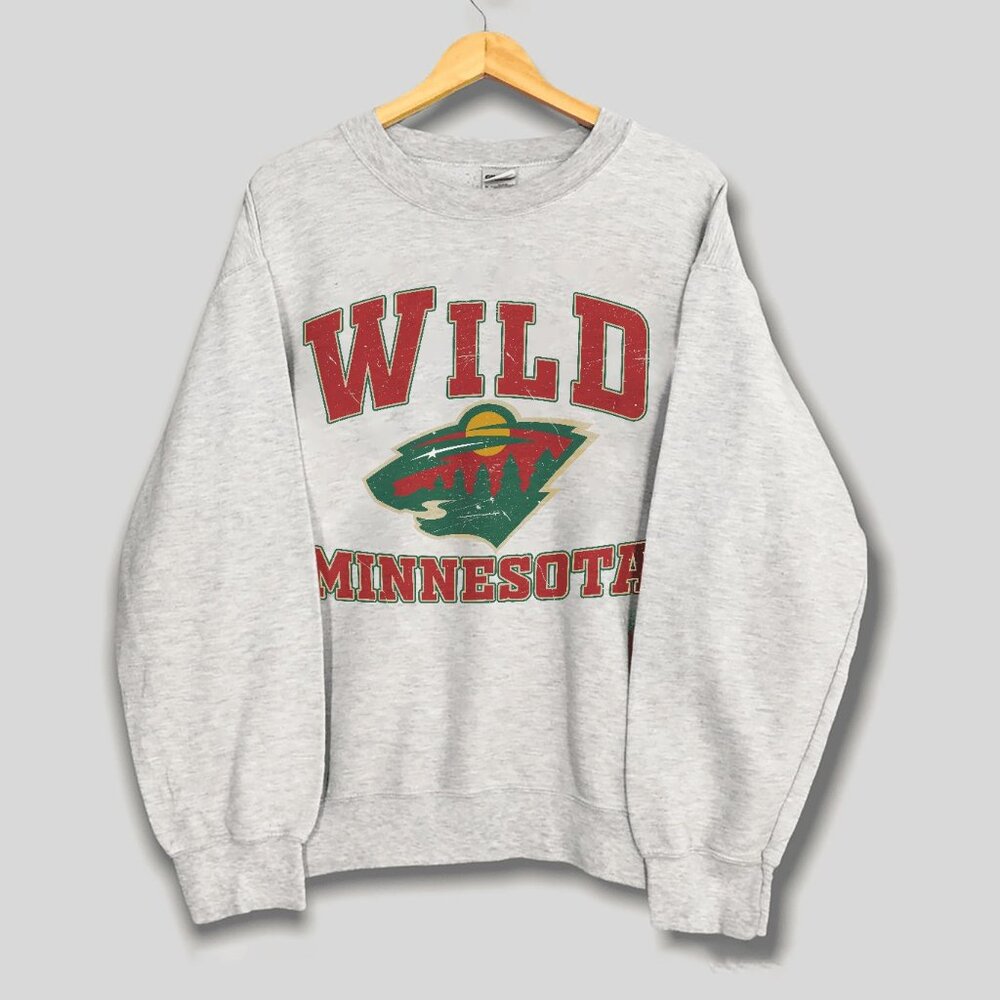 Vintage Minnesota Wild Hockey Sweatshirt, Retro NHL Minnesota Wild Hockey Shirt